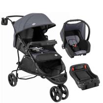 Carrinho De Bebê Preto Cinza Evo Travel System -Tutti Baby