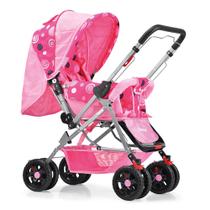 Carrinho de Bebê Prime Baby Rover com Alça Reversível - Rosa