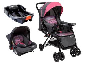Carrinho de Bebê Reverse Rosa Travel System Trio Cosco Kids