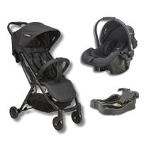 Carrinho de bebe road preto + bebe conforto cozycot (416) + base- kiddo