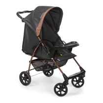 Carrinho de Bebê Romano até 15Kg Preto/Cobre 1035PTC Galzerano