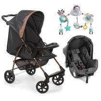 Carrinho De Bebê Romano Com Bebê Conforto Grid E Arco Sunny