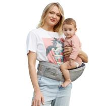 Carrinho de bebê Sunnors, alça ajustável com bolso cinza claro