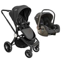 Carrinho De Bebê Sunny Melange Preto E Bebê Conforto - Kiddo