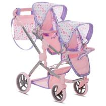 Carrinho de bebê Toy Stroller To Play Double Pram 70 cm ajustáveis