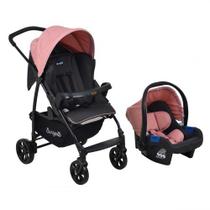 Carrinho de Bebê Travel System 4 Rodas 4 Posições Suporta Até 15Kg Ecco Burigotto