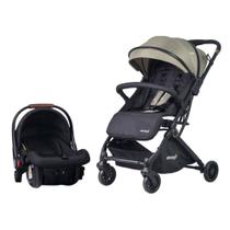 Carrinho De Bebê Travel System Avanti Din TS Black Verde Com Bebê Conforto E Fechamento Compacto