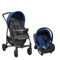 Carrinho de Bebê Travel System Burigotto Ecco Azul e Cinza