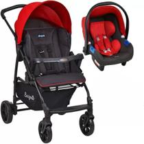 Carrinho de bebe travel system ecco vermelho + bebe conforto - Burigotto