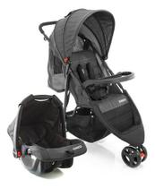 Carrinho de Bebe Travel System Jetty Duo Preto Poá com Bebê Conforto - Cosco Kids