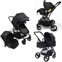 Carrinho de Bebê Travel System Moises com Bebê Conforto Reclinável Reversível Rodas com Suspensão Cesto Grande Inmetro