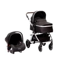 Carrinho De Bebê Travel System Premium Baby Kansas Prata