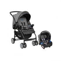 Carrinho de Bebê Travel System Rio K Burigotto 6 Rodas 4 Posições Suporta Crianças de Até 15Kg