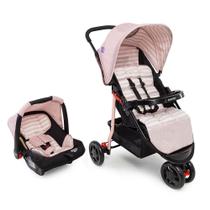 Carrinho de Bebê Travel System Toffy Duo Cosco Kids Rosa Carrinho de Bebê Travel System Toffy Duo Cosco Kids Rosa