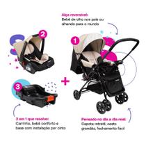 Carrinho de Bebê Travel System Trio Reverse Bege Cosco Kids