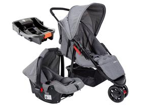 Carrinho de Bebê Travel System Trio Toffy Cosco Kids Cinza