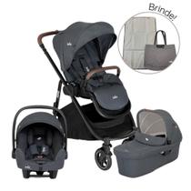 Carrinho de Bebê Travel System Trio Versatrax E Preto Moon Light + Brinde Exclusivo - Joie