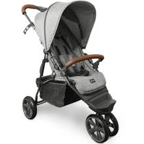 Carrinho De Bebê Treviso 3 Woven Grey 3 Rodas Com Couro