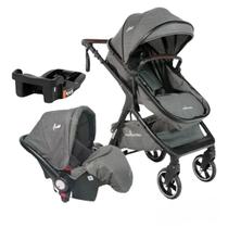 Carrinho de Bebê TS kansas Black/Gray 3 em 1 - Premium Baby Carrinho de Bebê TS kansas Black/Gray 3 em 1 - Premium Baby
