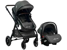 Carrinho de Bebê TS kansas Black/Gray 3 em 1 - Premium Baby Carrinho de Bebê TS kansas Black/Gray 3 em 1 - Premium Baby