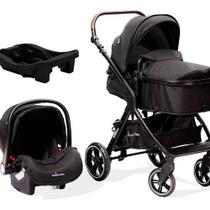 Carrinho de Bebê TS kansas Black/Preto 3 em 1 - Premium Baby