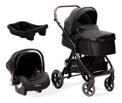 Carrinho de Bebê TS kansas Black/Preto 3 em 1 - Premium Baby