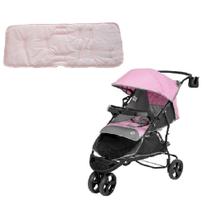 Carrinho de Bebê Tutti Baby Evo Rosa Com Capa Estrela Rosa