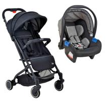 Carrinho De Bebê Zap Black E Bebê Conforto Touring X Gray