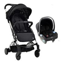 Carrinho de Bebê Zap e Bebê Conforto Burigotto Passeio Portátil Mala Avião Dobrável Prata Até 15kg