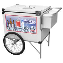 Carrinho de Bebidas Cefaz Branco Rodas de Bicicleta BL34P/GS
