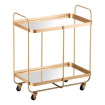 Carrinho de Bebidas Chá Bar Com Espelho Decorativo Retangular Carrinho Bar Casa Sala Cozinha Hall