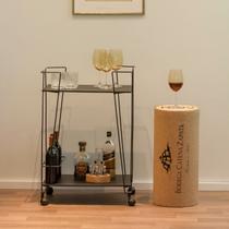 Carrinho de Bebidas Decorativo Retangular