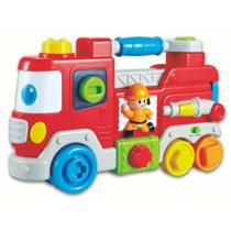 Carrinho de bombeiro com som e luz - zoop toys