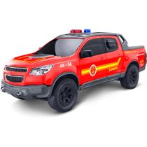 Carrinho de Bombeiros Caminhonete S10 35cm Roda Livre Roma