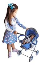 Carrinho De Boneca 2 Em 1 Sacola Azul Ta Te Ti Calesita Carrinho De Boneca 2 Em 1 Sacola Azul Ta Te Ti Calesita