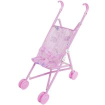 Carrinho de Boneca Bebê Infantil Dobrável Menina Plástico Rosa Importway Bw150