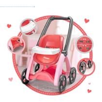 Carrinho de boneca bebe reborn bebe conforto brinquedo multifuncional desmontavel articulado andador