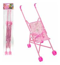 Carrinho De Boneca Bebê Reborn Brinquedo Baby Passeio Dobrável Infantil Rosa Carrinho De Boneca Bebê Reborn Brinquedo Baby Passeio Dobrável Infantil Rosa