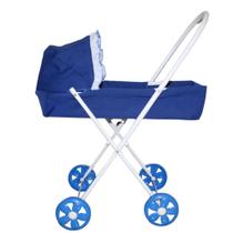 Carrinho De Boneca Bebê Reborn Brinquedo Dobrável Azul Ou Rosa