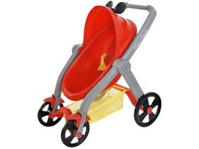 Carrinho de Boneca Classic Dolls Vermelho e Cinza - Roma Carrinho de Boneca Classic Dolls Vermelho e Cinza - Roma