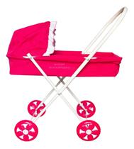Carrinho De Boneca e Bebê Reborn Rosa ou Azul Resistente Brinquedo Infantil Dobrável para Meninas - Bataglin