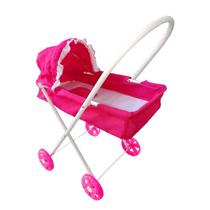 Carrinho De Boneca e Bebê Reborn Rosa ou Azul Resistente Brinquedo Infantil Dobrável para Meninas - Bataglin