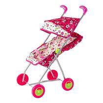 Carrinho De Boneca Infantil De Brinquedo Rosa Semi Luxo 2