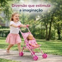 Carrinho de Boneca Infantil Dobrável Brinquedo para brincar de passeio com a boneca Carrinho de Boneca Infantil Dobrável Brinquedo para brincar de passeio com a boneca