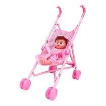 Carrinho de Boneca Infantil Importway Tipo Guarda Chuva com Boneca Dobrável 4 Rodas Leve e Fácil de Guardar Carrinho de Boneca Infantil Importway Tipo Guarda Chuva com Boneca Dobrável 4 Rodas Leve e Fácil de Guardar