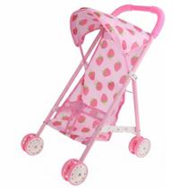 Carrinho de Boneca Menina Rosa Moranguinho Presente Infantil Aço Galvanizado