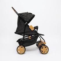 Carrinho De Boneca Milano P/ Bebê Reborn Rosa Pink/Dourado/Cinza Claro Carrinho De Boneca Milano P/ Bebê Reborn Rosa Pink/Dourado/Cinza Claro