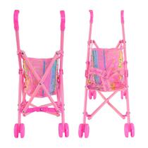 Carrinho de Boneca Pequeno Infantil Dobrável Portátil Rosa Bebe Reborn Casa Dia das Crianças Aniversário Menina Passeios Viagens Carrinho de Boneca Pequeno Infantil Dobrável Portátil Rosa Bebe Reborn Casa Dia das Crianças Aniversário Menina Passeios Viagens