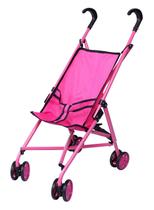 Carrinho de boneca Precious Toys Hot Pink com rodas giratórias