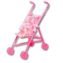 Carrinho de Boneca Rosa Standard Plástico - Castela